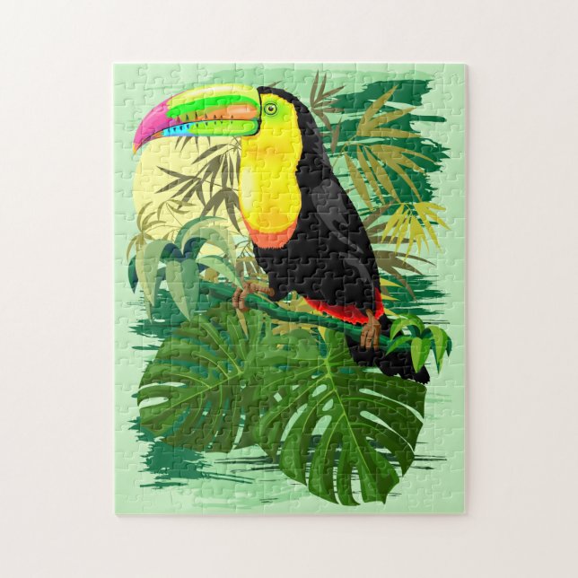 Puzzle Toucan dans la forêt tropicale verte d'Amazonie (Vertical)