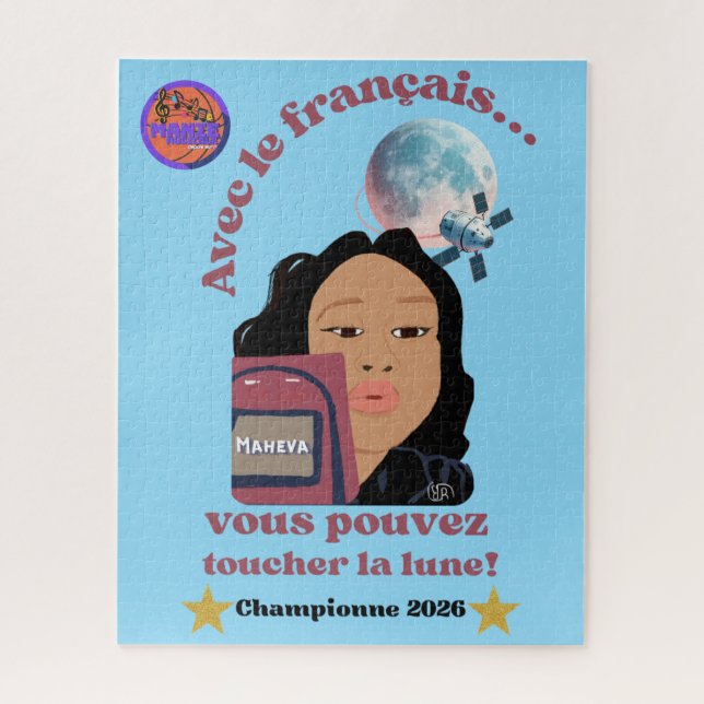 Puzzle Toucher la lune avec le français (Vertical)