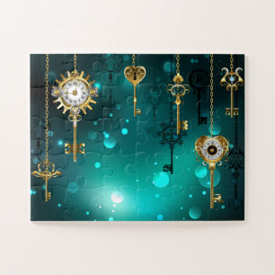 Puzzle Touches de squelette antique sur Arrière - plan ve