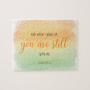 Puzzle Toujours avec moi Psalms Bible Citation Aquarelle
