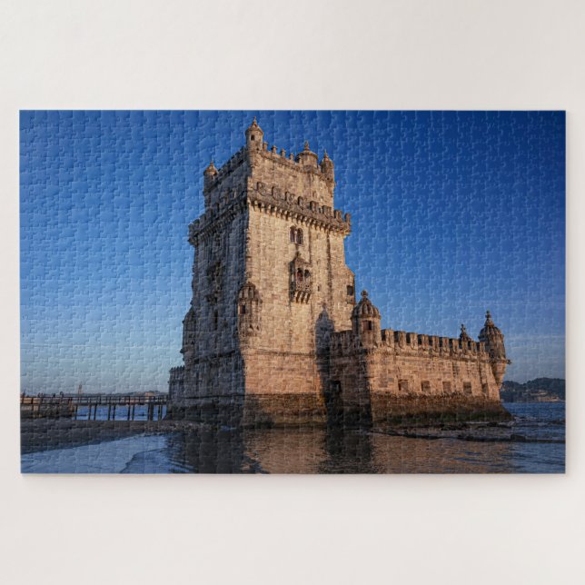 Puzzle Tour Belem au coucher du soleil à Lisbonne, Portug (Horizontal)