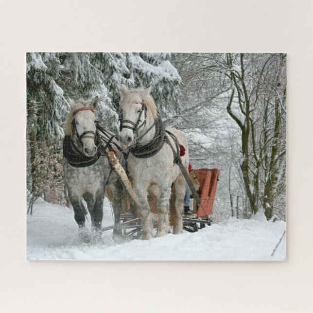 Puzzle Tour de Sleigh au pays des merveilles d'hiver (Horizontal)