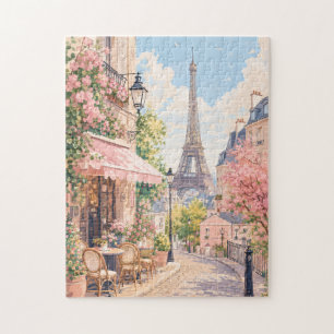 Puzzle Tour Eiffel de Paris Rue Pastel   Paris Romantique
