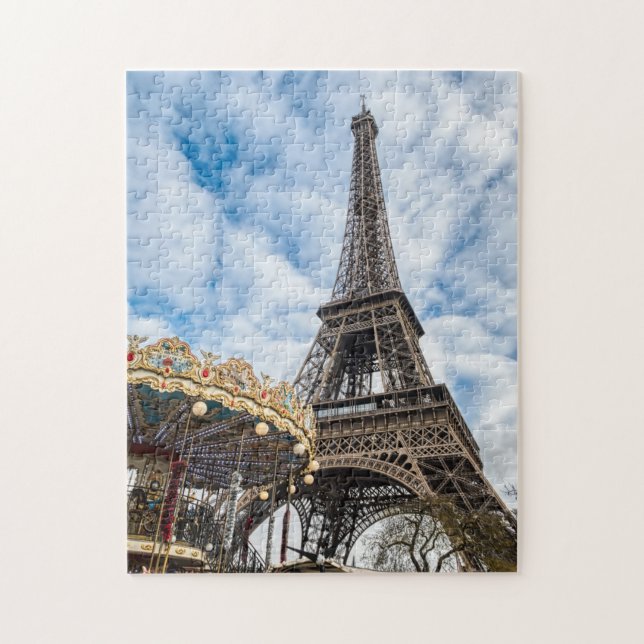 Puzzle Tour Eiffel et carrousel - Paris, France, Europe (Vertical)