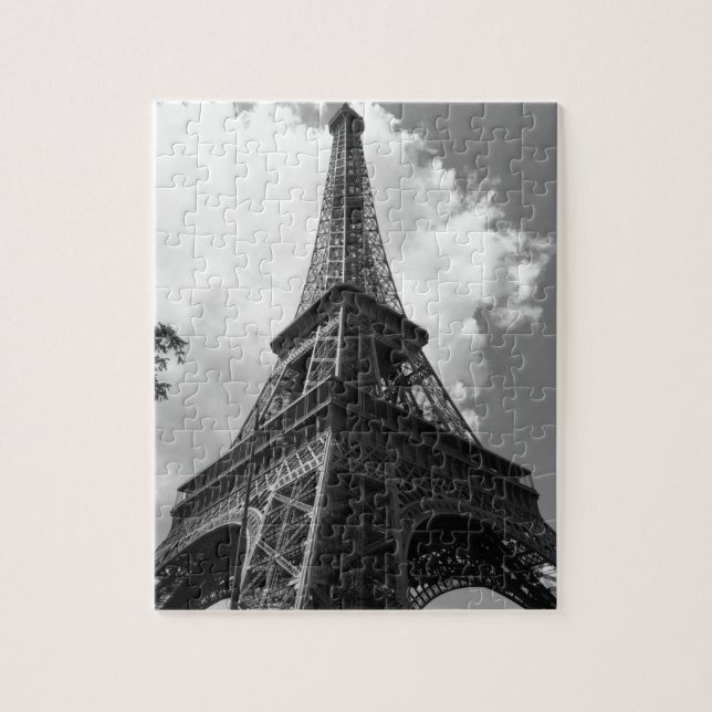 Puzzle Tour Eiffel noir et blanc à Paris (Vertical)