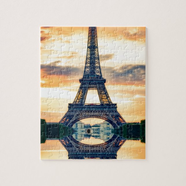Puzzle Tour Eiffel Paris Soirée européenne (Vertical)