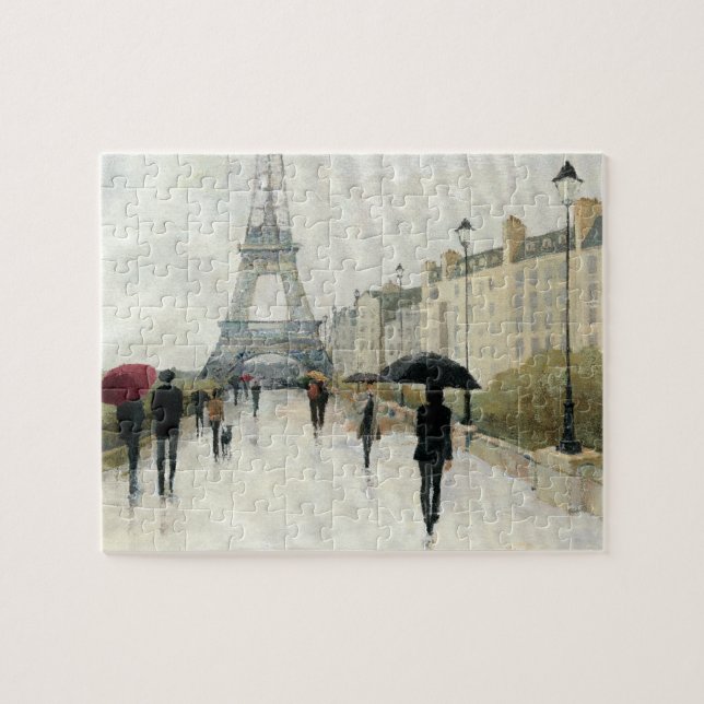Puzzle Tour Eiffel | Paris sous la pluie (Horizontal)