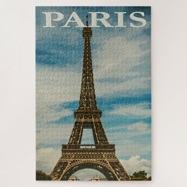 Puzzle Tour Eiffel vintage Paris Europe (Vertical)