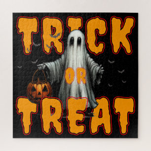 Puzzle tour ou friandise halloween épouvantable fantôme c