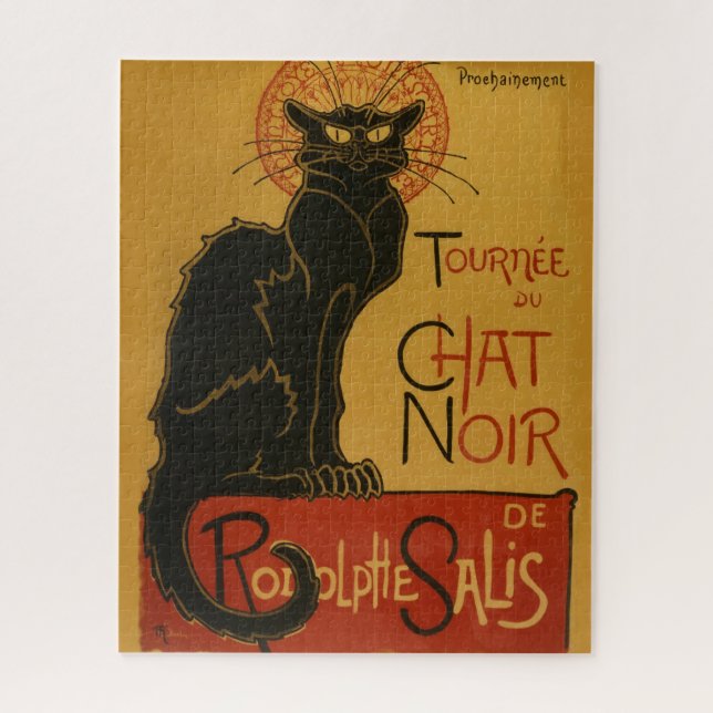 Puzzle Tournee Conversation Noir Chat noir Illustration V (Vertical)