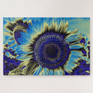 Puzzle Tournesol Bleu
