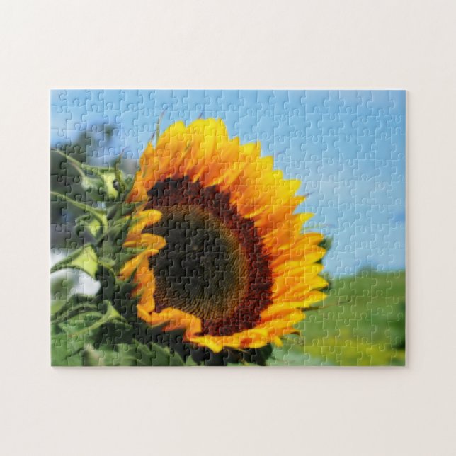 Puzzle Tournesol Dans L'Effet Orton Fleur De Soleil (Horizontal)