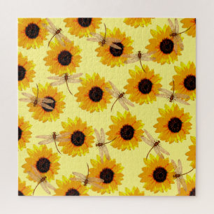 Puzzle Tournesols Et libellules,