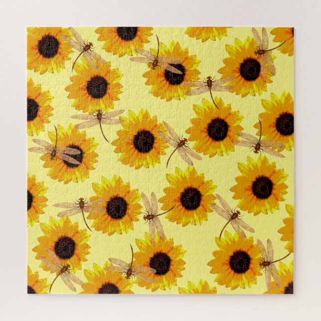 Puzzle Tournesols Et libellules, (Vertical)