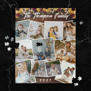 Puzzle Tournesols Photos éparses Famille Photo Collage