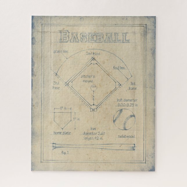 Puzzle Tout sur le jeu - Baseball (Vertical)