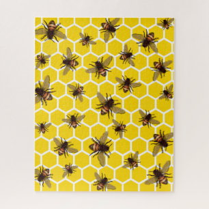 Puzzle Toutes les abeilles sur la conception de peigne de