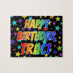Puzzle "TRACI" First Name, Fun "HAPPY BIRTHDAY"