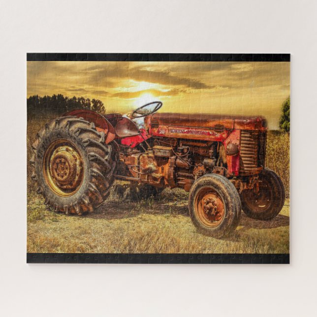 Puzzle Tracteur vintage Red Farm (Horizontal)