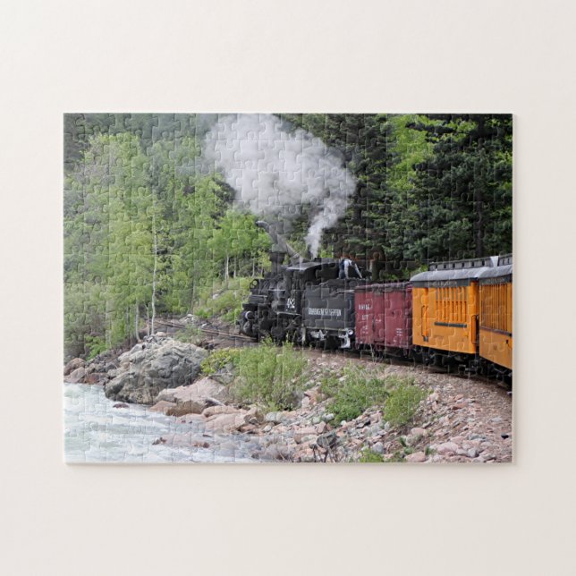 Puzzle Train à vapeur & rivière, Colorado (Horizontal)