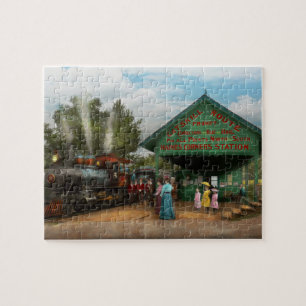 Puzzle Train - Catskill, NY - En attente de départ 1902