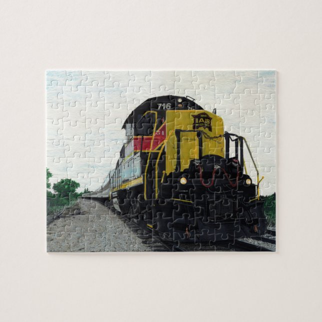 Puzzle Train Locomotive sur les pistes (Horizontal)
