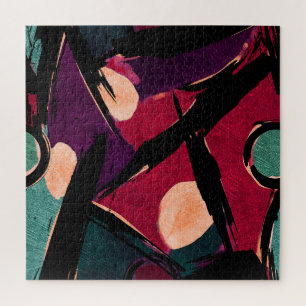Puzzle Traînées de Arc-en-Ciel : Texture Acrylique Abstra