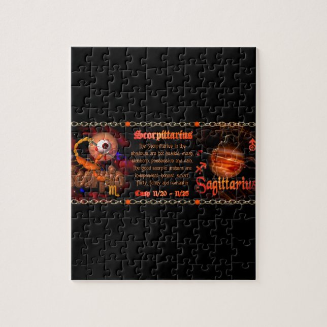 Puzzle Tranchant de zodiaque de Sagittaire de Scorpion de (Vertical)