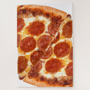 Puzzle Tranche de pizza pepperoni classique de SlipperyJo