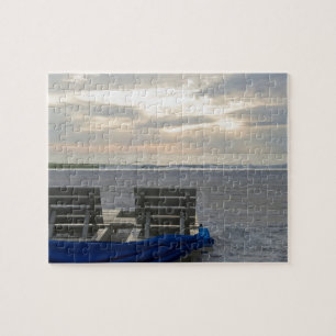 Puzzle Transats sur la plage de St. Pete au coucher du so