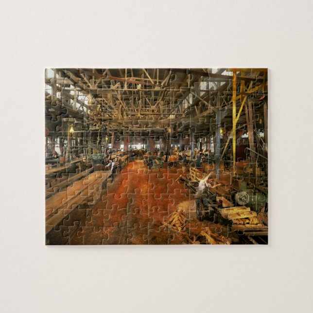 Puzzle Travailleur du bois - Conseil rigide 1905 (Horizontal)