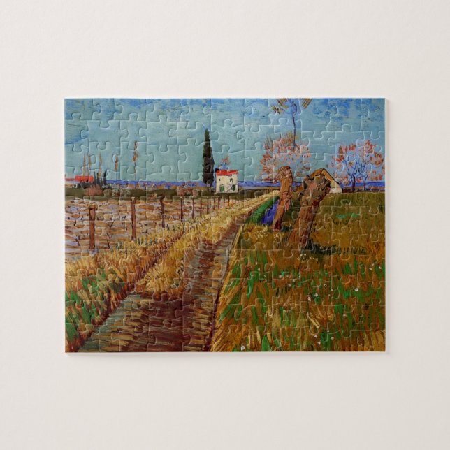 Puzzle Traversée d'un champ, Willows par Vincent van Gogh (Horizontal)