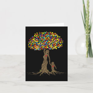 Puzzle Tree Love Mom And Autistic Daughter Autism Card