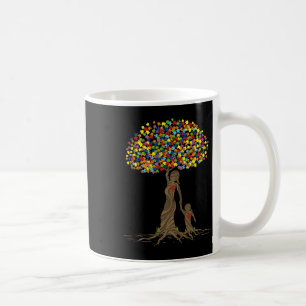 Puzzle Tree Love Mom And Autistic Daughter Autism Coffee Mug