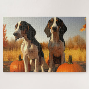 Puzzle Trek Walker Coonhound Chiot Citrouille d'automne