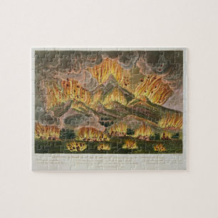 Puzzle Tremblement de terre et éruption de la montagne