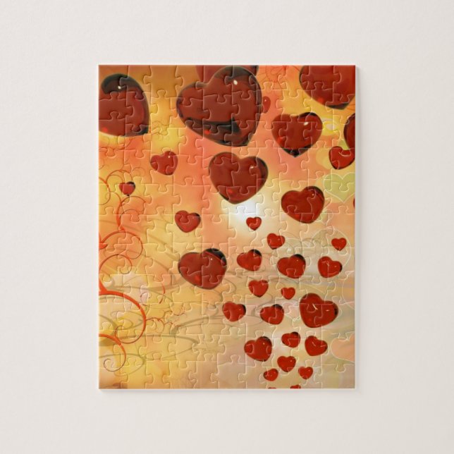 Puzzle Trending love coeurs, accessoires. Saint Valentin (Vertical)