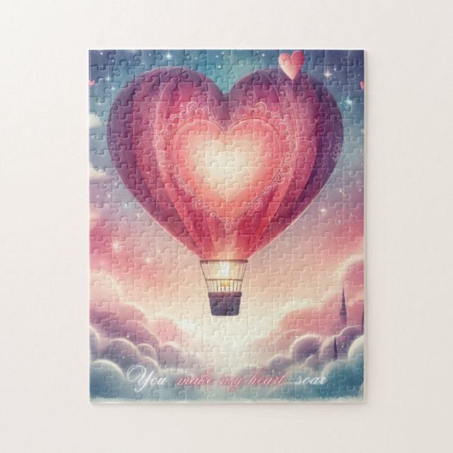 Puzzle Très beau ballon coloré Valentine's Heart (Vertical)