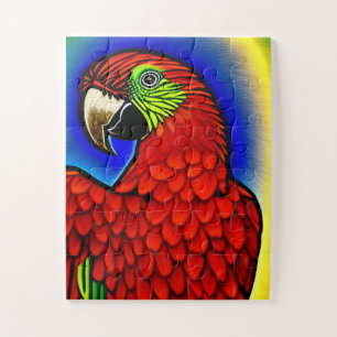 Puzzle Trésor Tropical : Abstraite oeuvre de perroquet dy