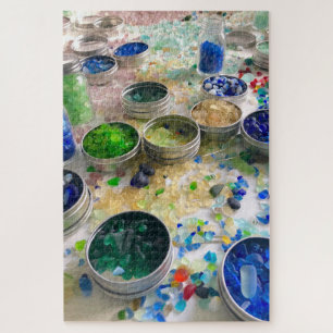 Puzzle Tri du verre de mer