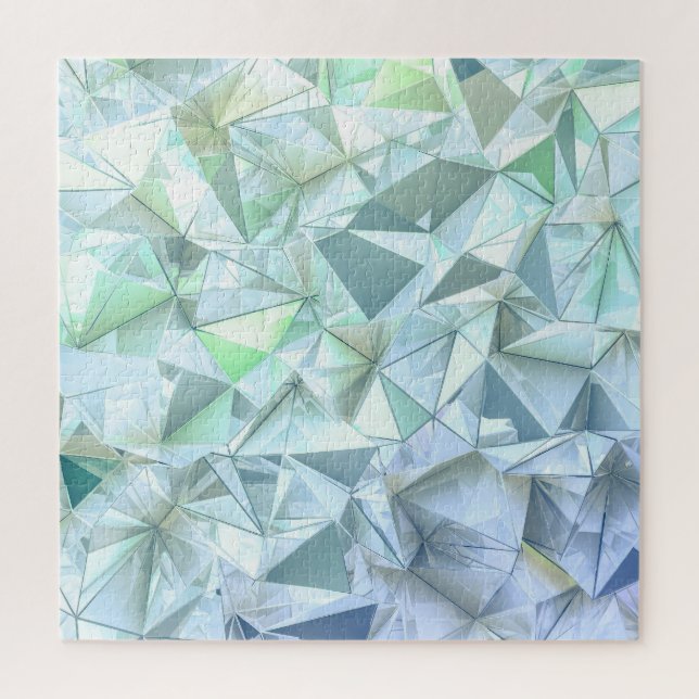 Puzzle Triangle cristal 3D, rendu illustratif. (Vertical)