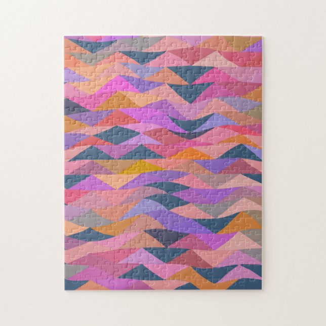 Puzzle Triangles Abstraits brillants et gras en couleur v (Vertical)