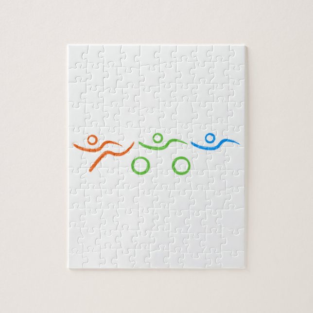 Puzzle Triathlon cool et design unique (Vertical)