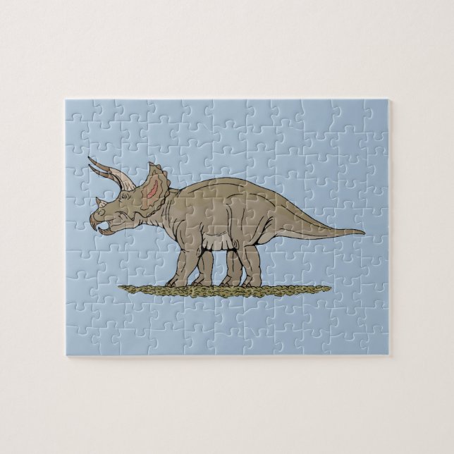 Puzzle Tricératops de Dinosaure Crétacé (Horizontal)