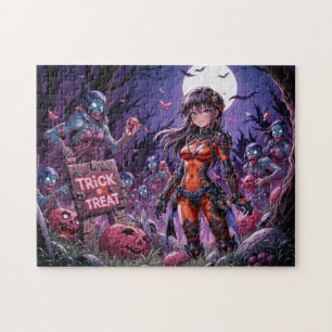 Puzzle Trick ou traiter Halloween Zombies distribuer le c