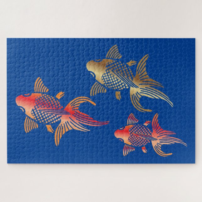Puzzle Trio japonais de Koi Pond (Horizontal)