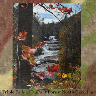 Puzzle Triple Falls North Carolina Photographie Automne