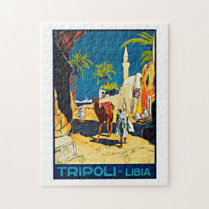 Puzzle Tripoli Libia Libye Libye Afrique Vintage voyage