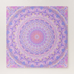 Puzzle Trippy coloré complexe Boho Hippie Mandala