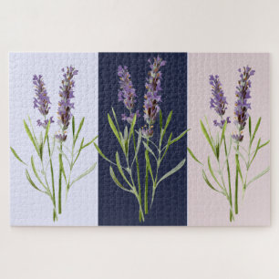 Puzzle triptyque lavande vintage